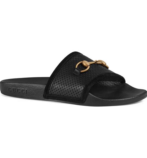 Shop Gucci Pursuit Slide Sandals 